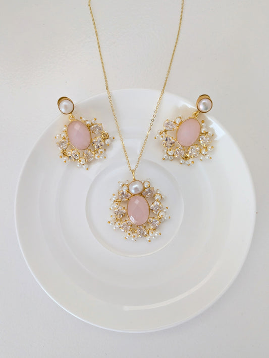 Pearl Veil Set - Pink