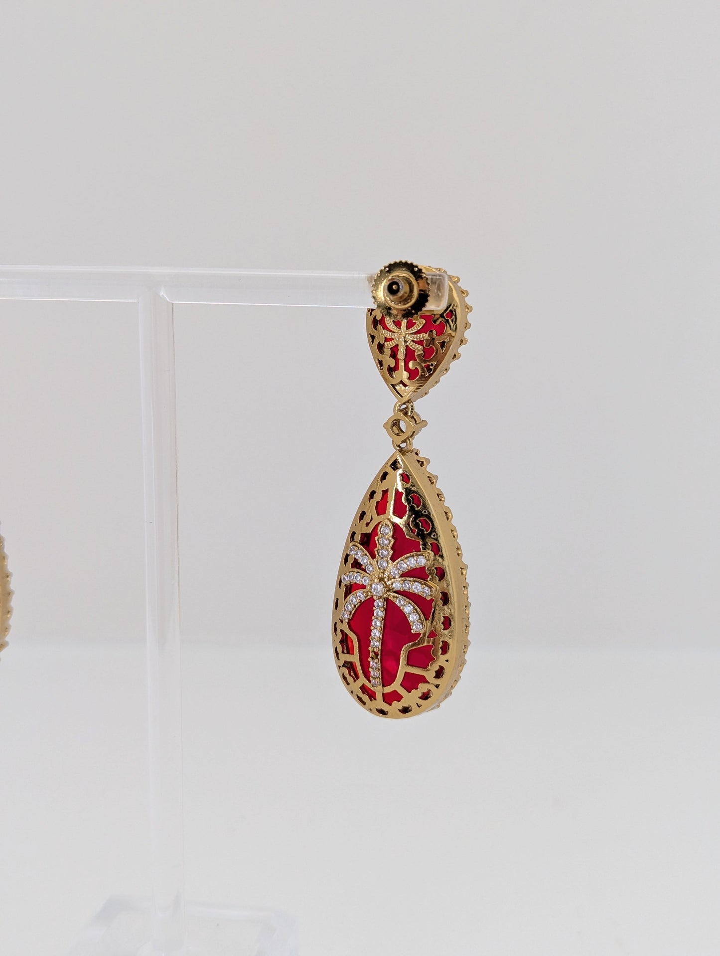 Elysia Earrings - Red