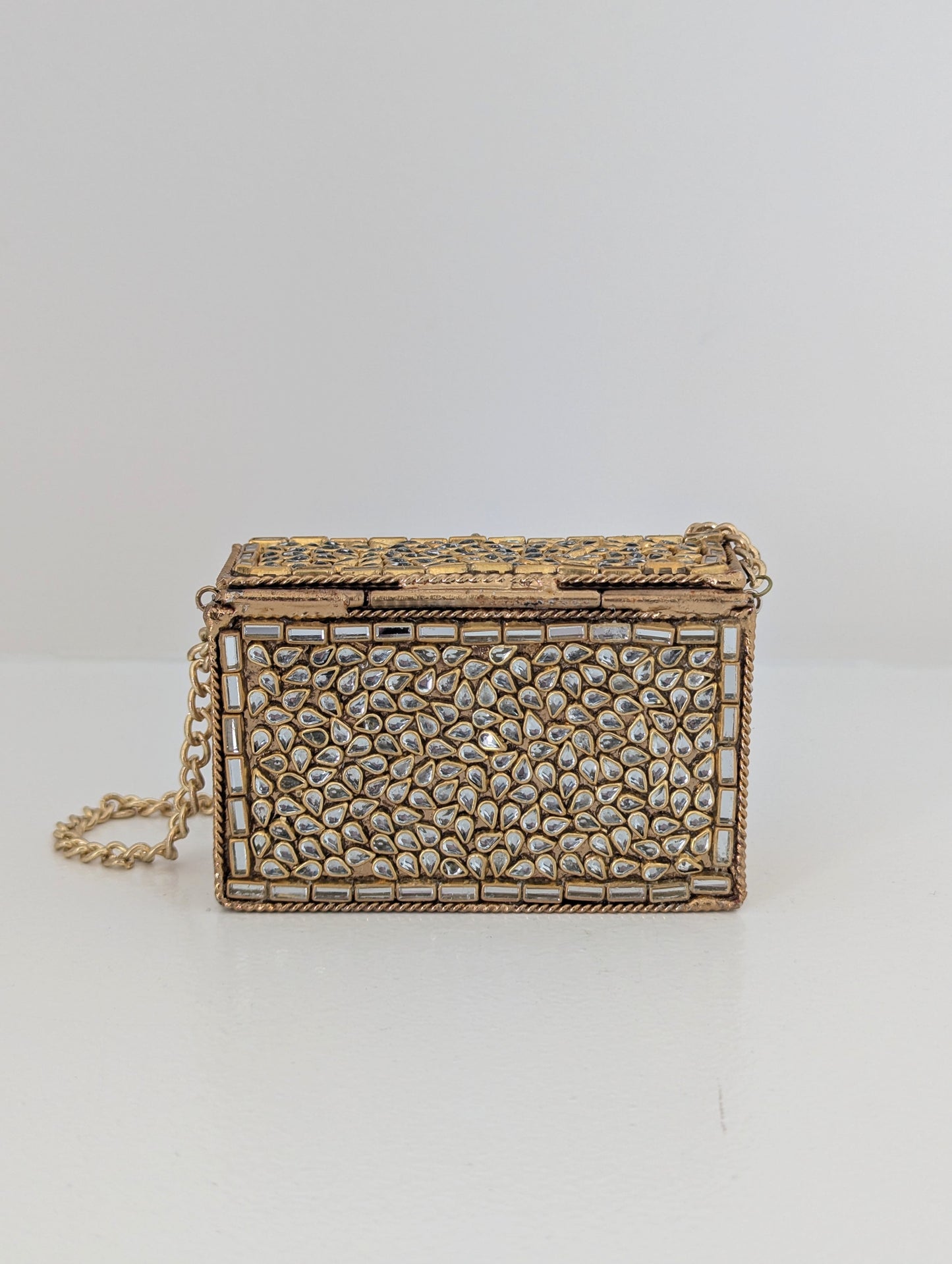 Amora Mini Kundan Clutch - Amethyst
