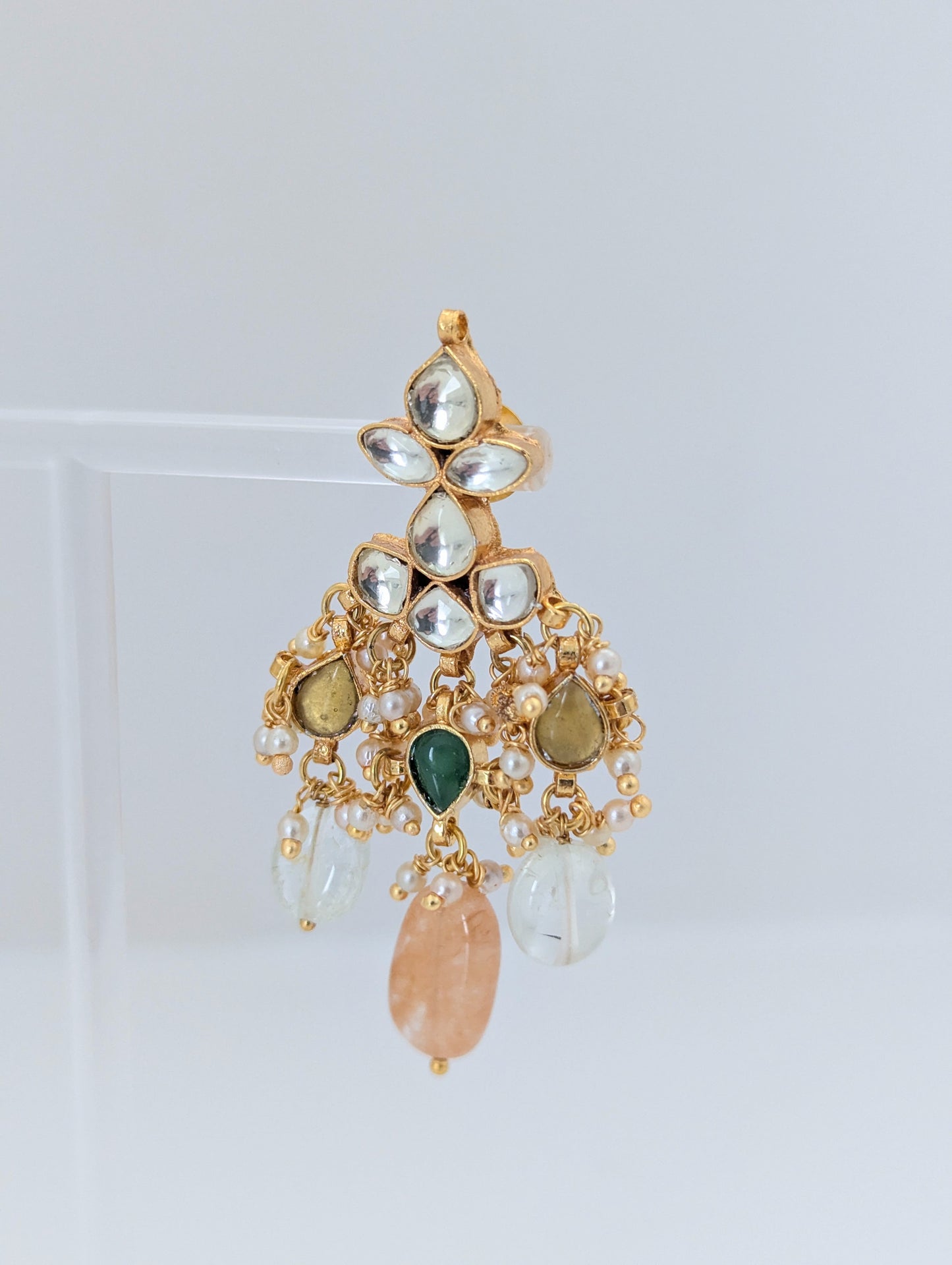 Pachi Kundan Set - Amber Dusk