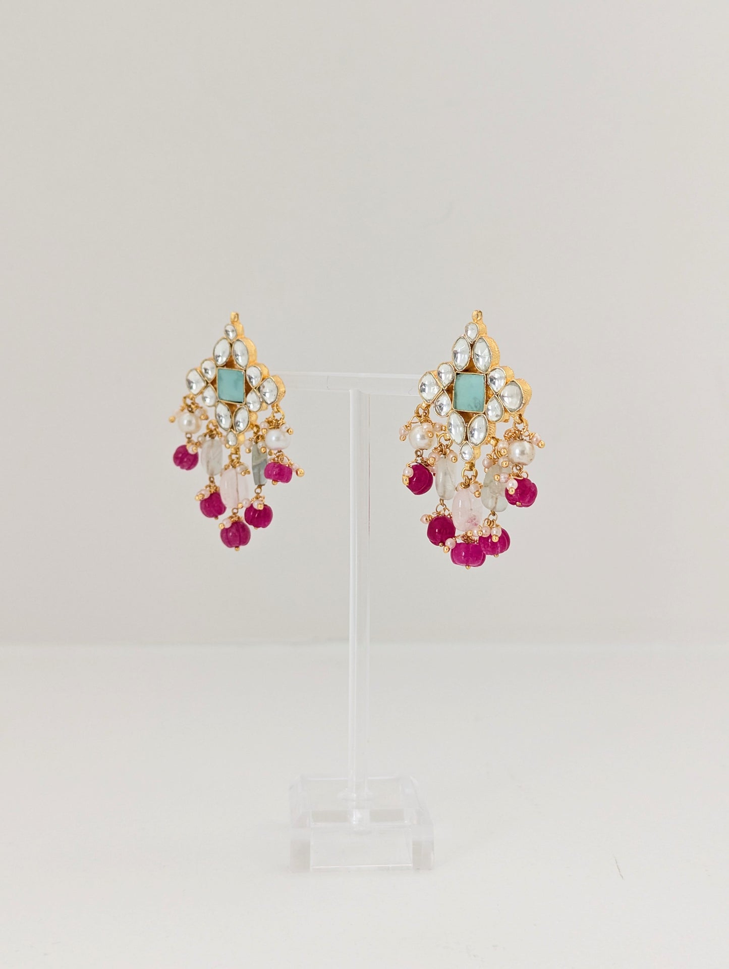 Pachi Kundan Set - Turquoise Royale