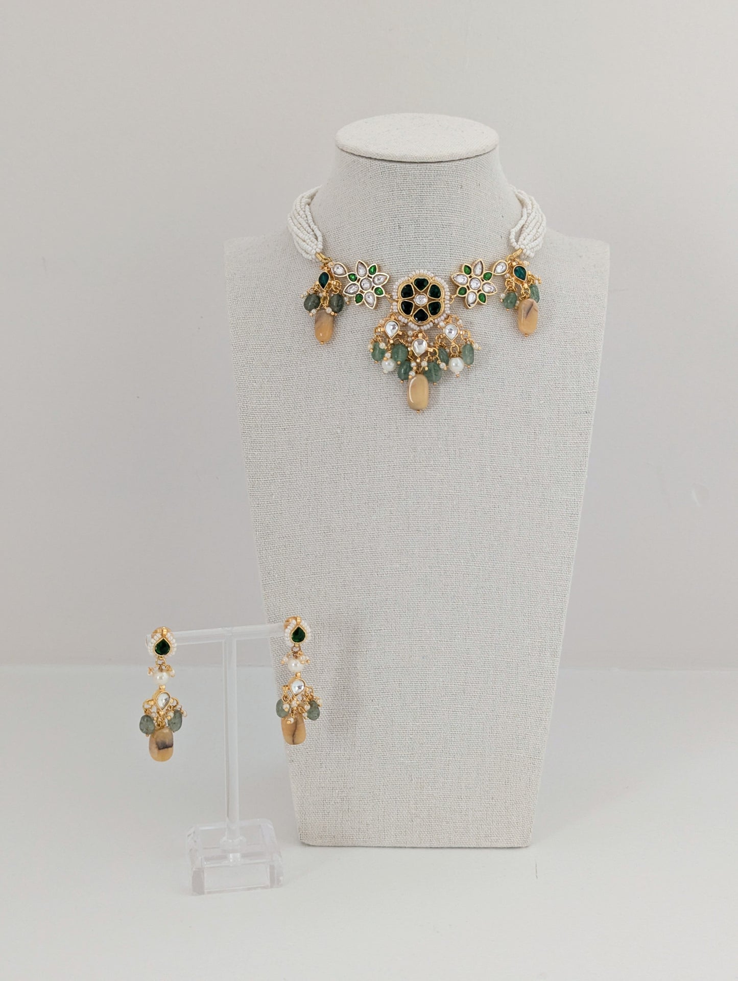 Pachi Kundan Set - Zareen Flora