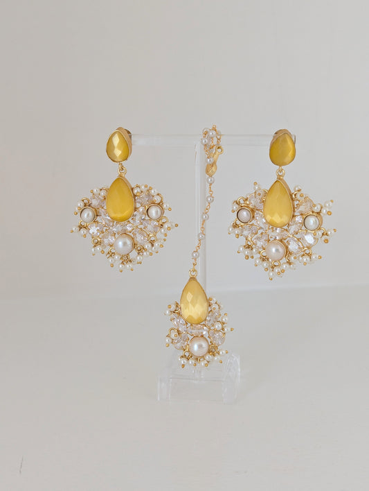 The Bellamy Earrings & Tikka Set