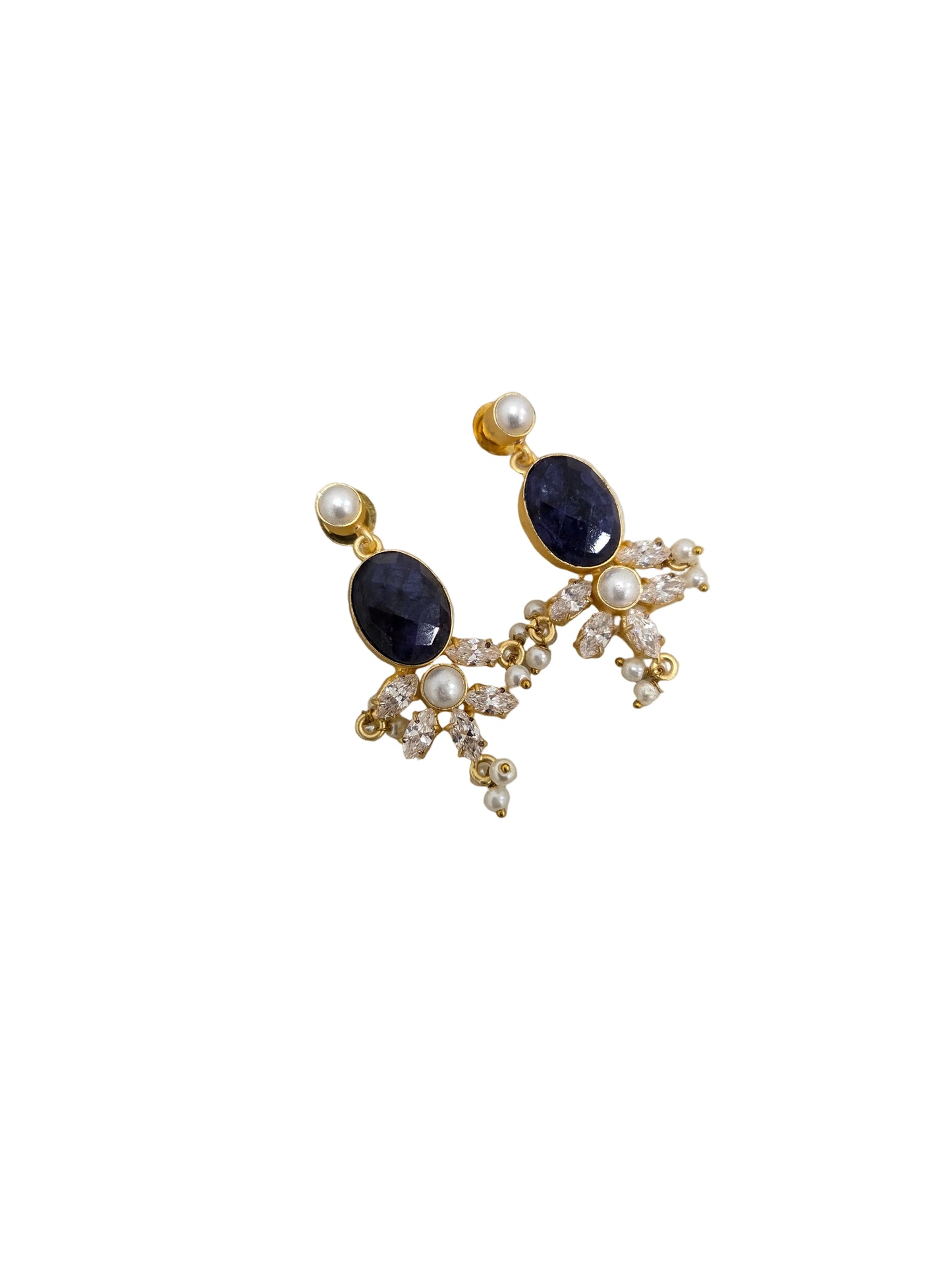 Midnight Blue Pearl Earrings
