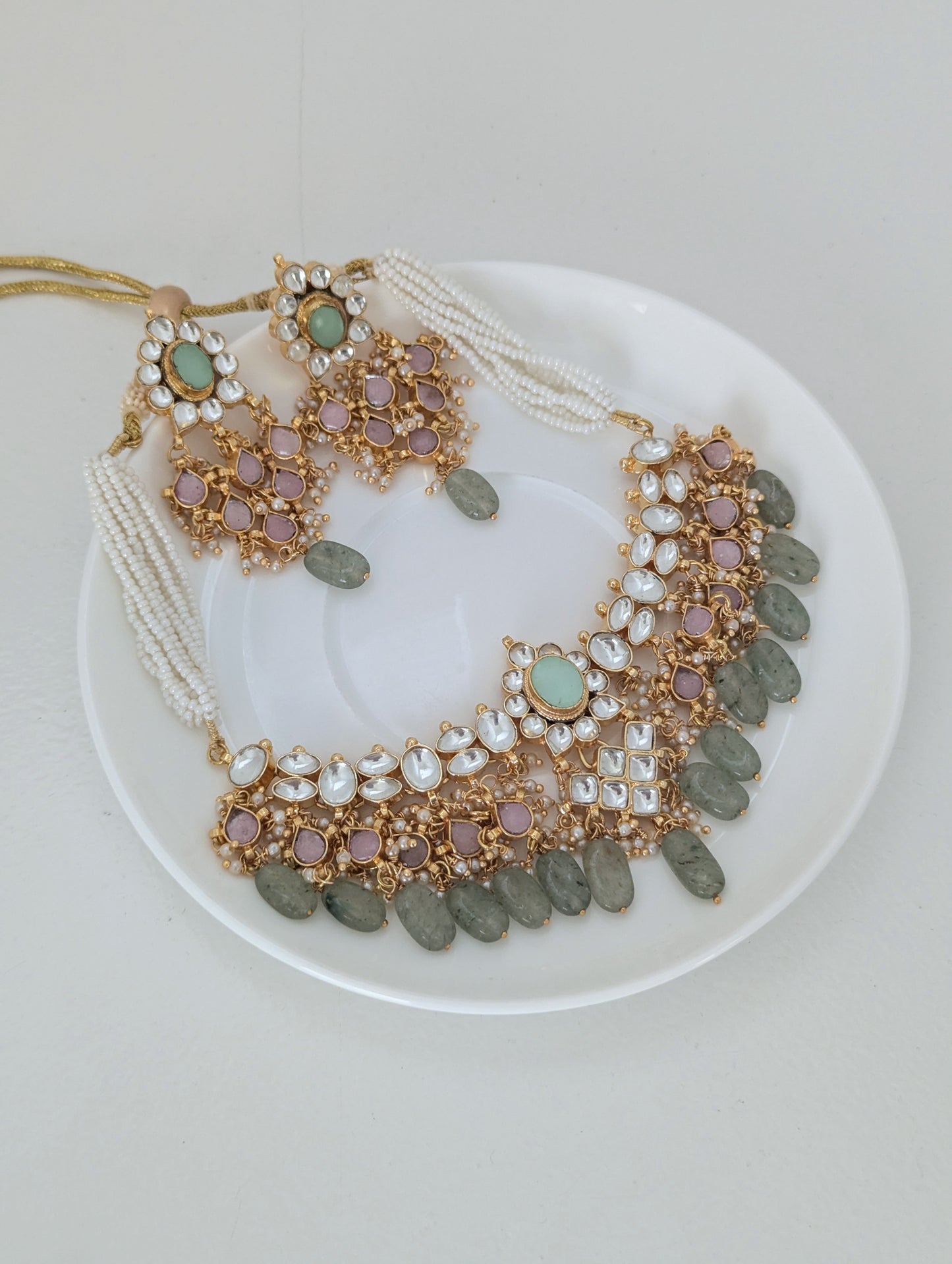 Pachi Kundan -  Gulbahaar Set 2.0 - Dark Green