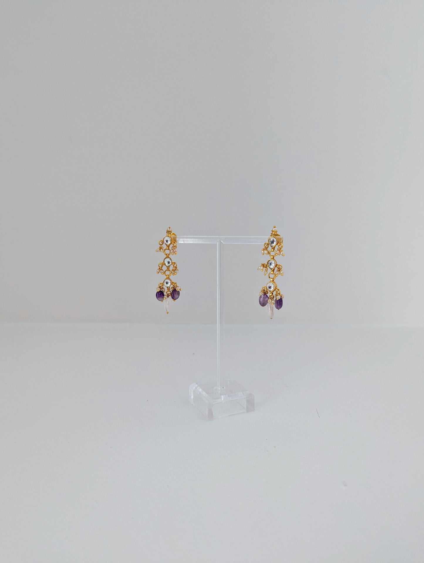 Pachi Kundan Set - Lavender Lustre
