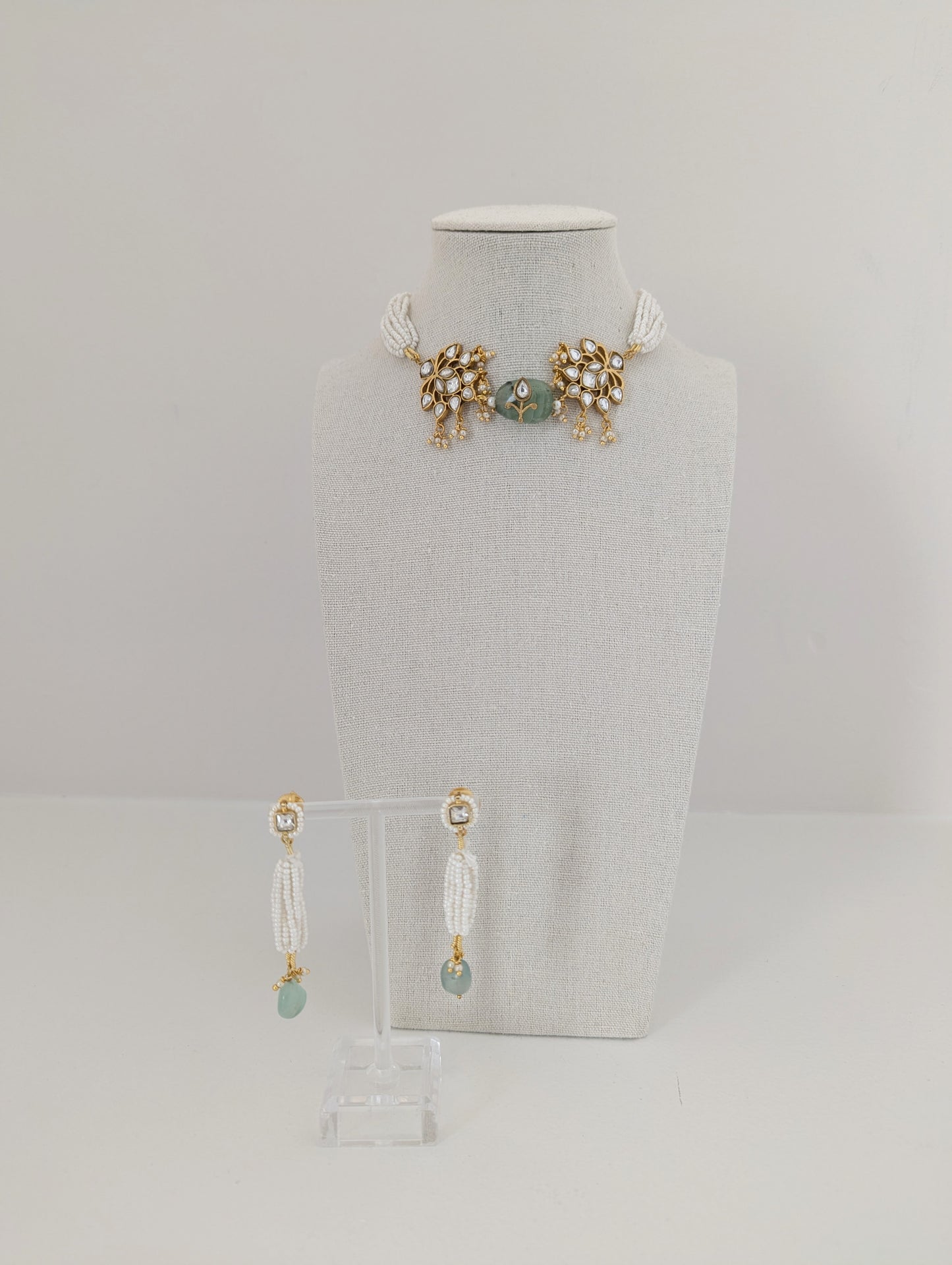 Pachi Kundan - Mint Élan Set