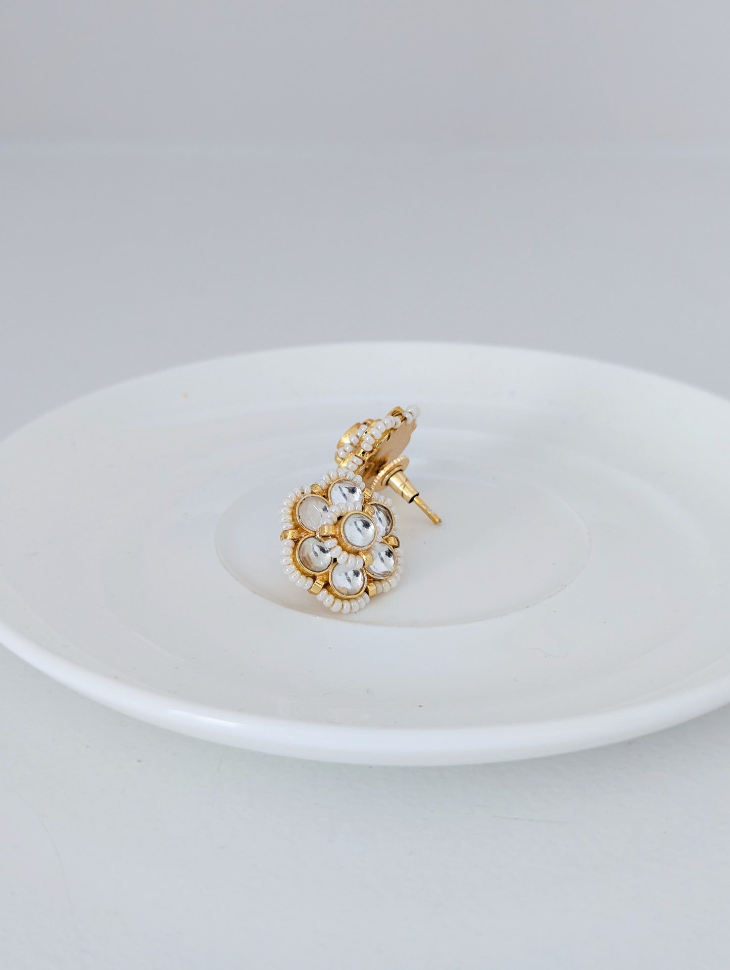Pachi Kundan Set - Pearl Blossom