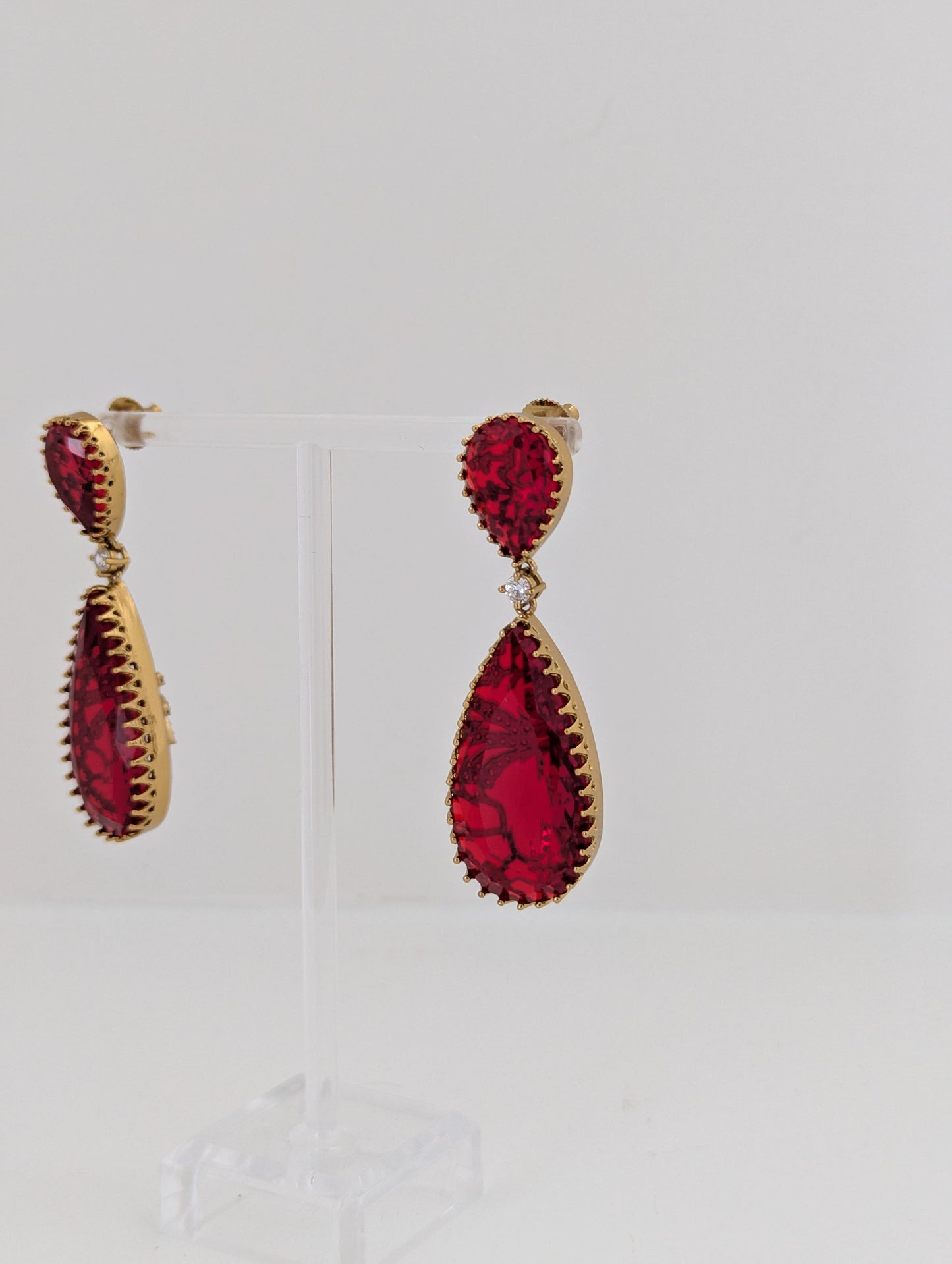 Elysia Earrings - Red