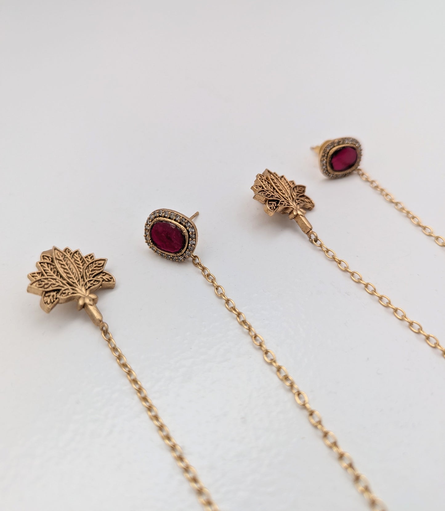 Zarvaash Earrings - Red