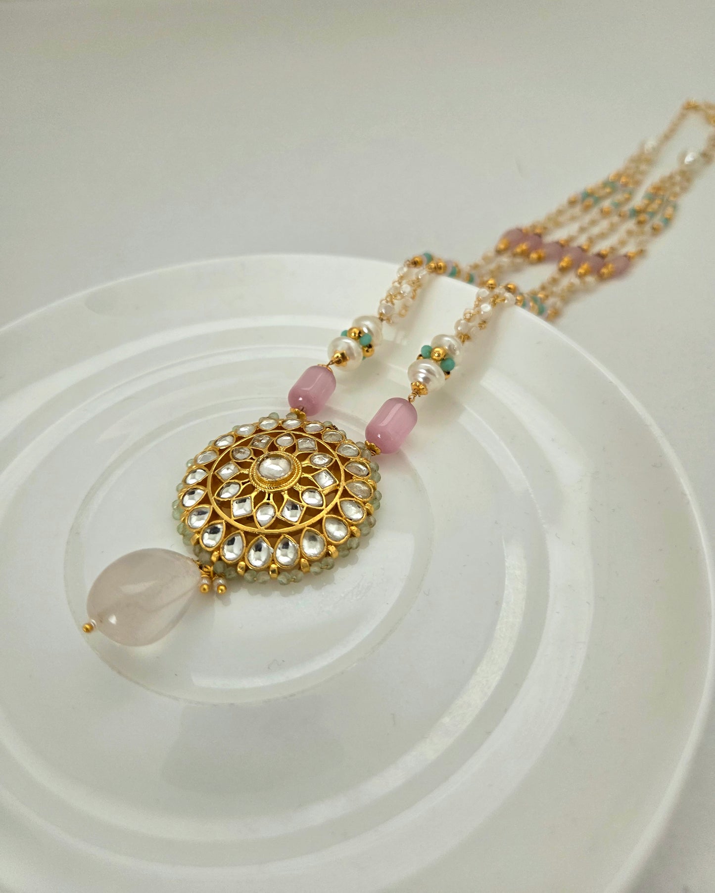Pachi Kundan - Rose Harmony Set