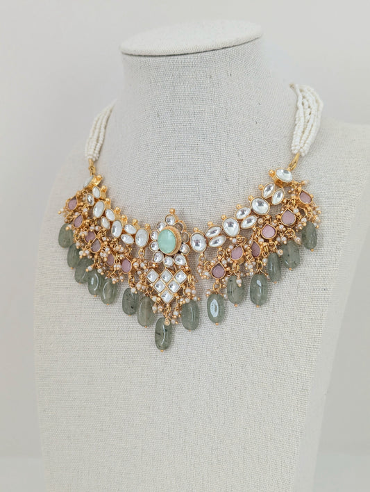 Pachi Kundan -  Gulbahaar Set 2.0 - Dark Green