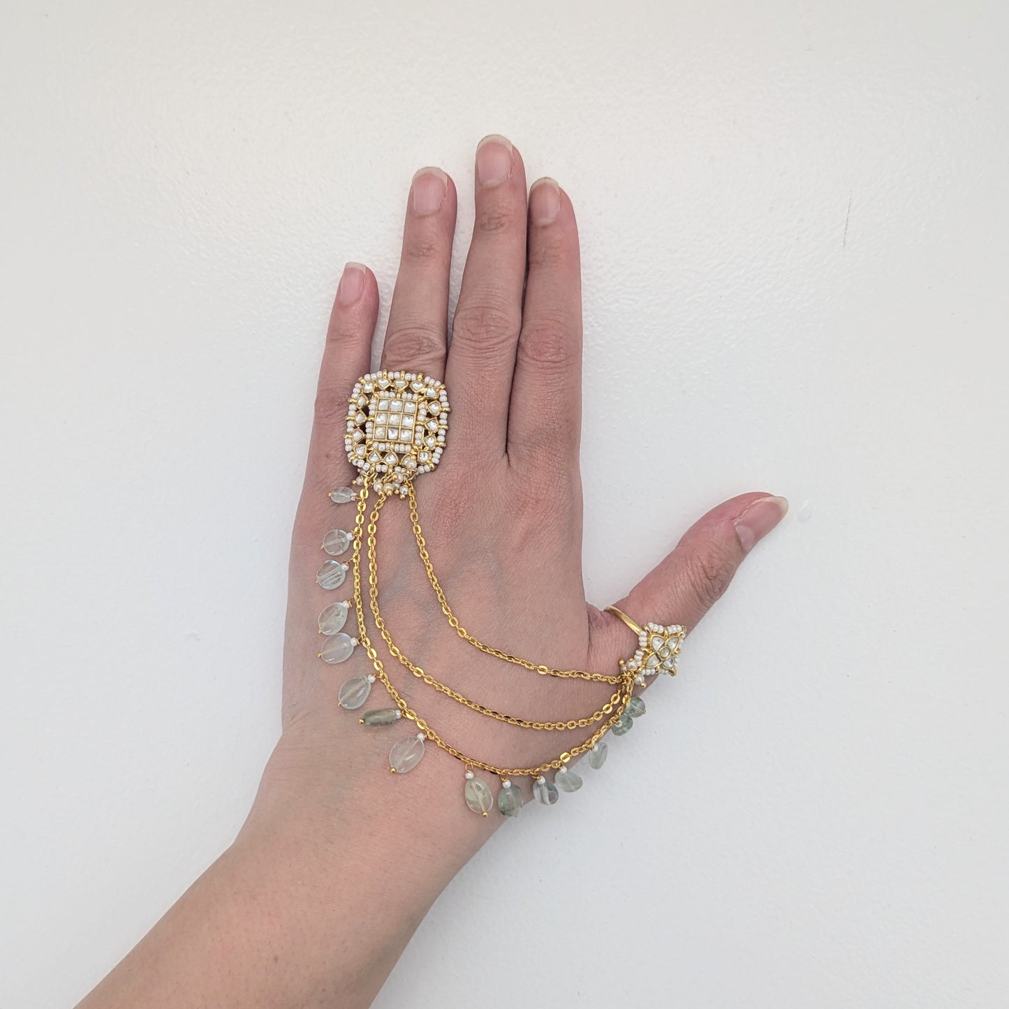 Statement Ring - Moon & Mint (Pearl & Mint)