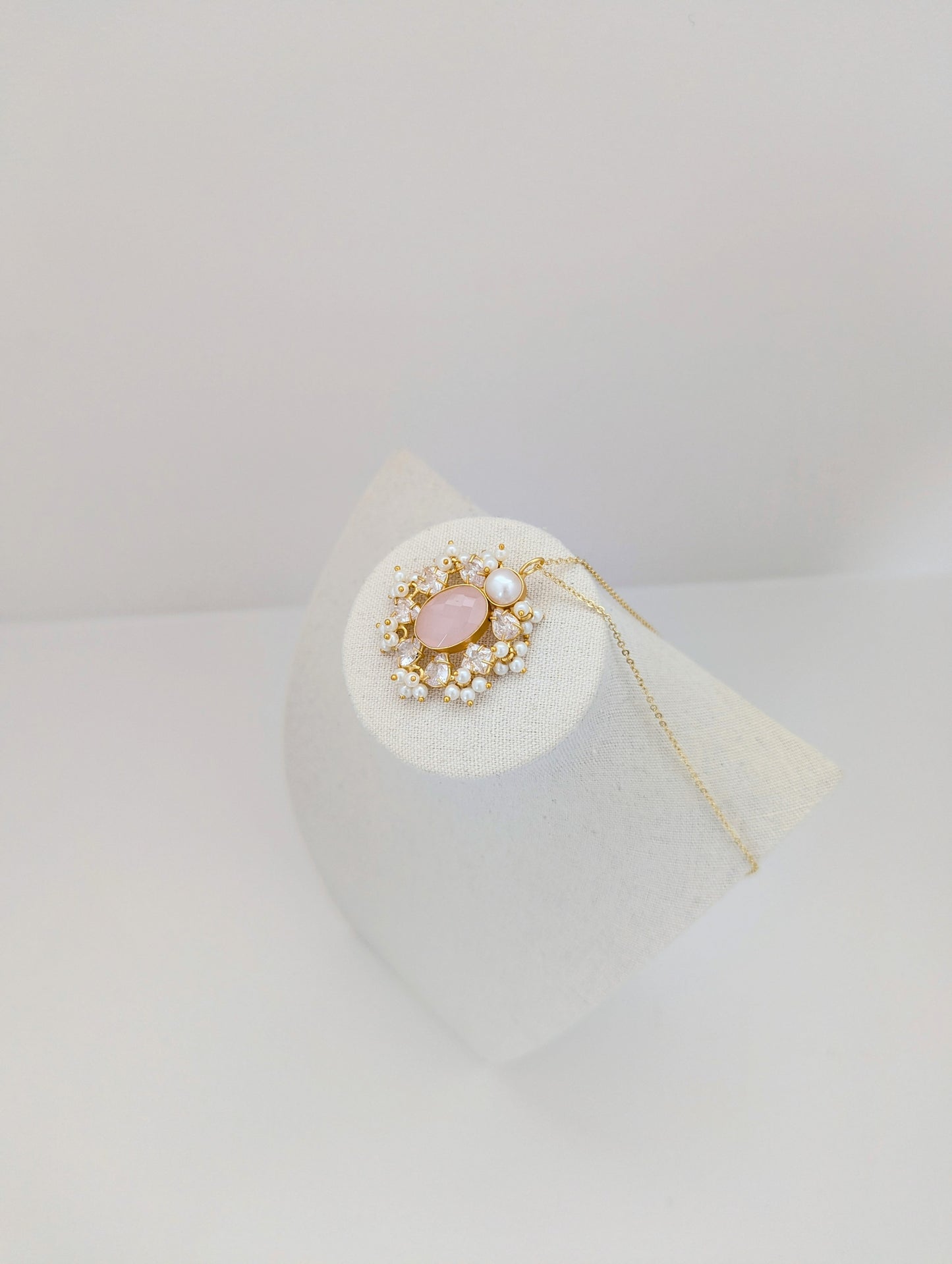 Pearl Veil Set - Pink