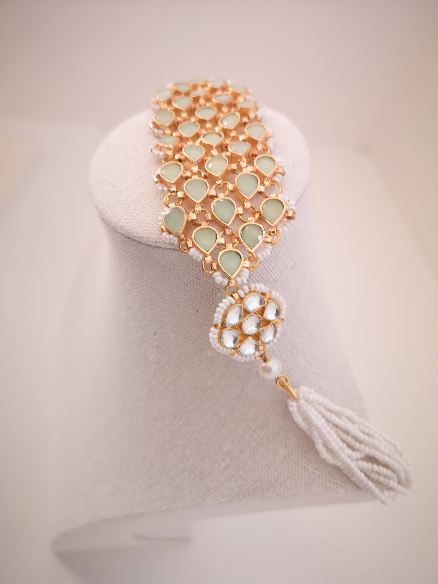 Pachi Kundan Collection - Mint Statement Choker Set
