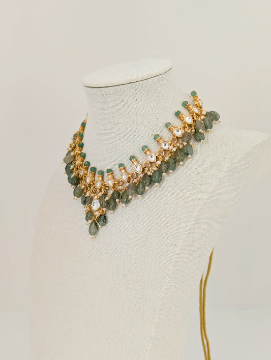 Pachi Kundan Set - Forest Glow