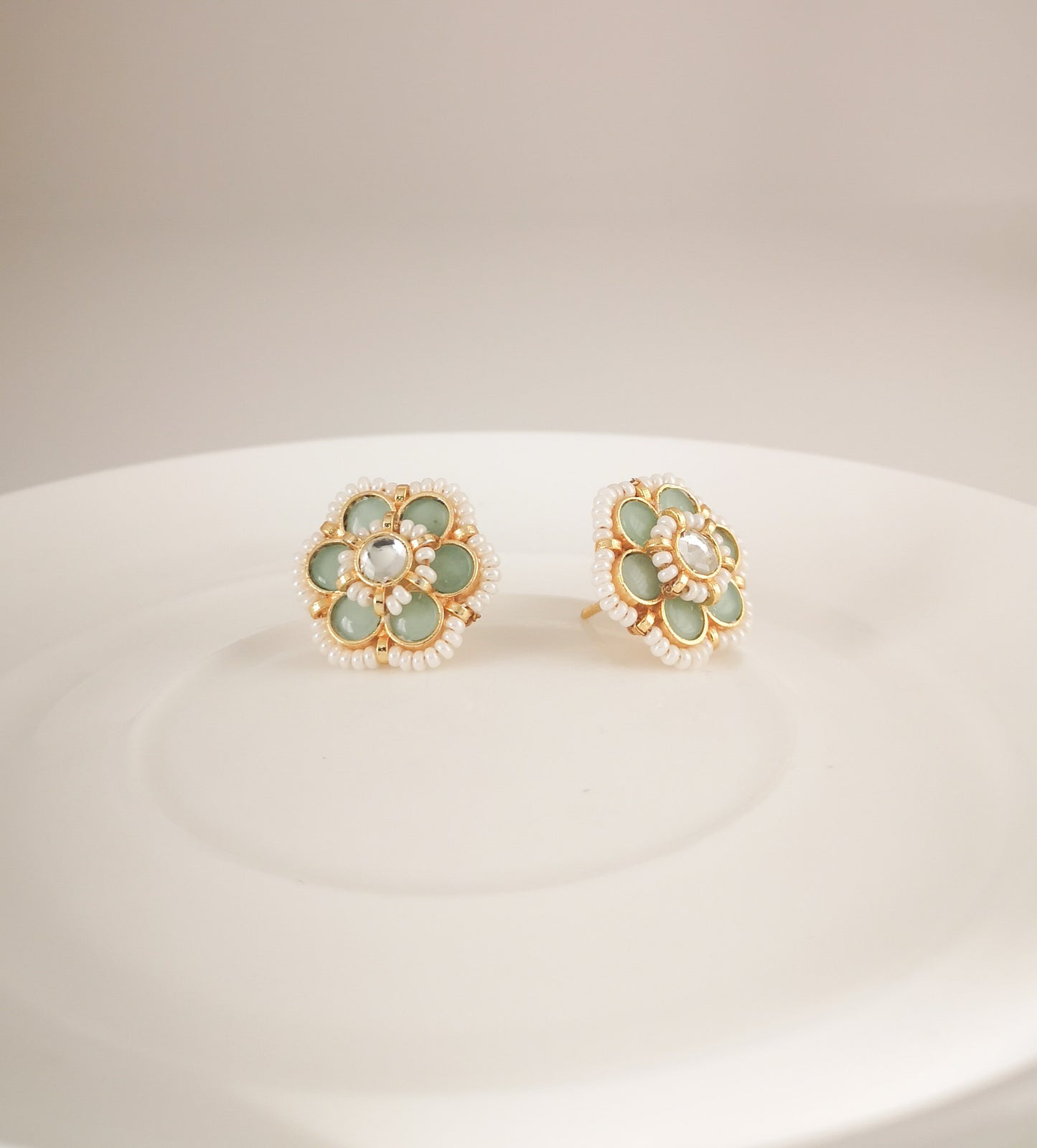 Pachi Kundan Set - Green