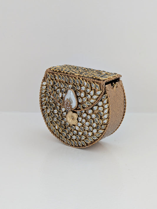 Zareen Mini Kundan Clutch