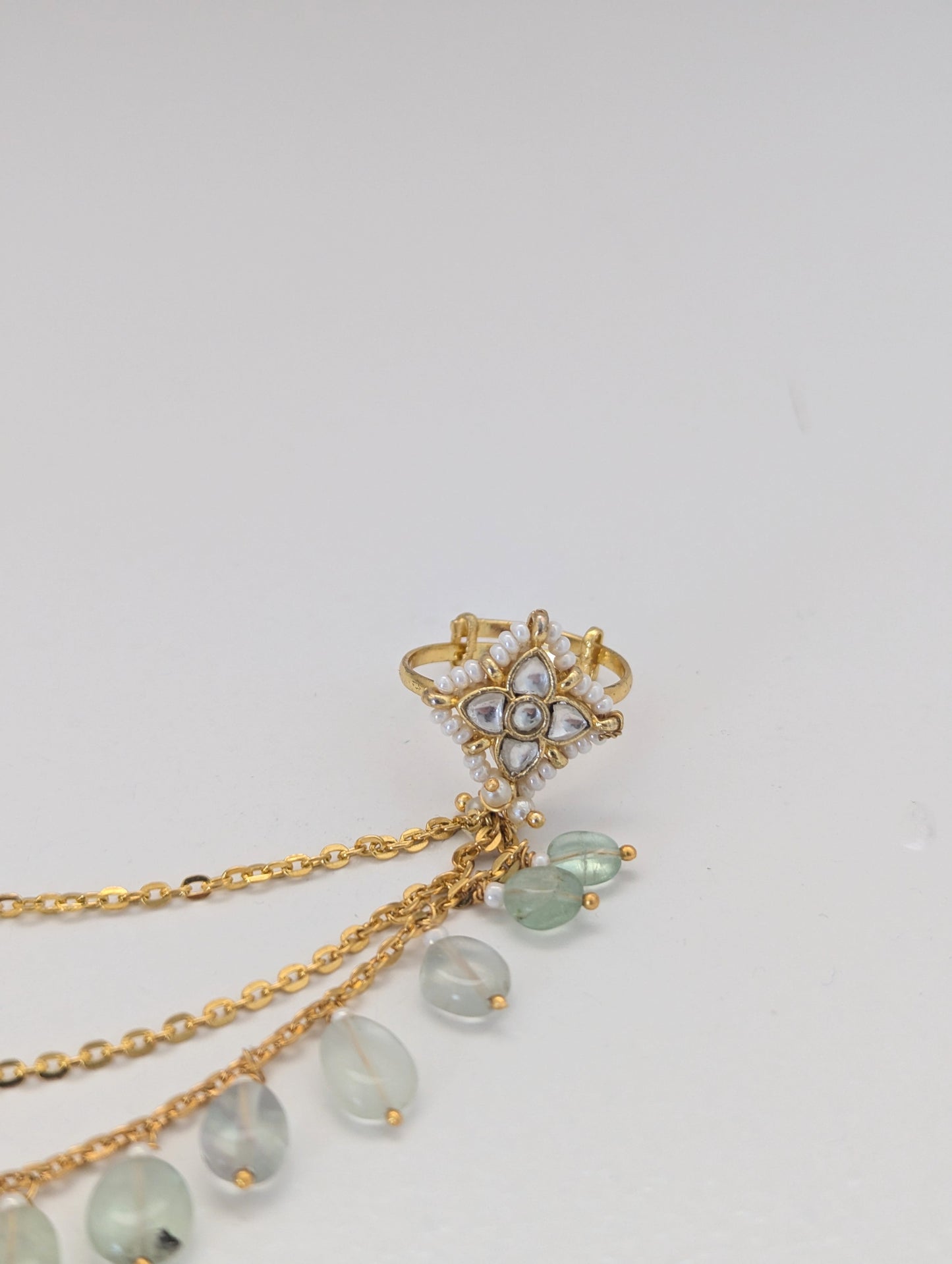 Statement Ring - Moon & Mint (Pearl & Mint)