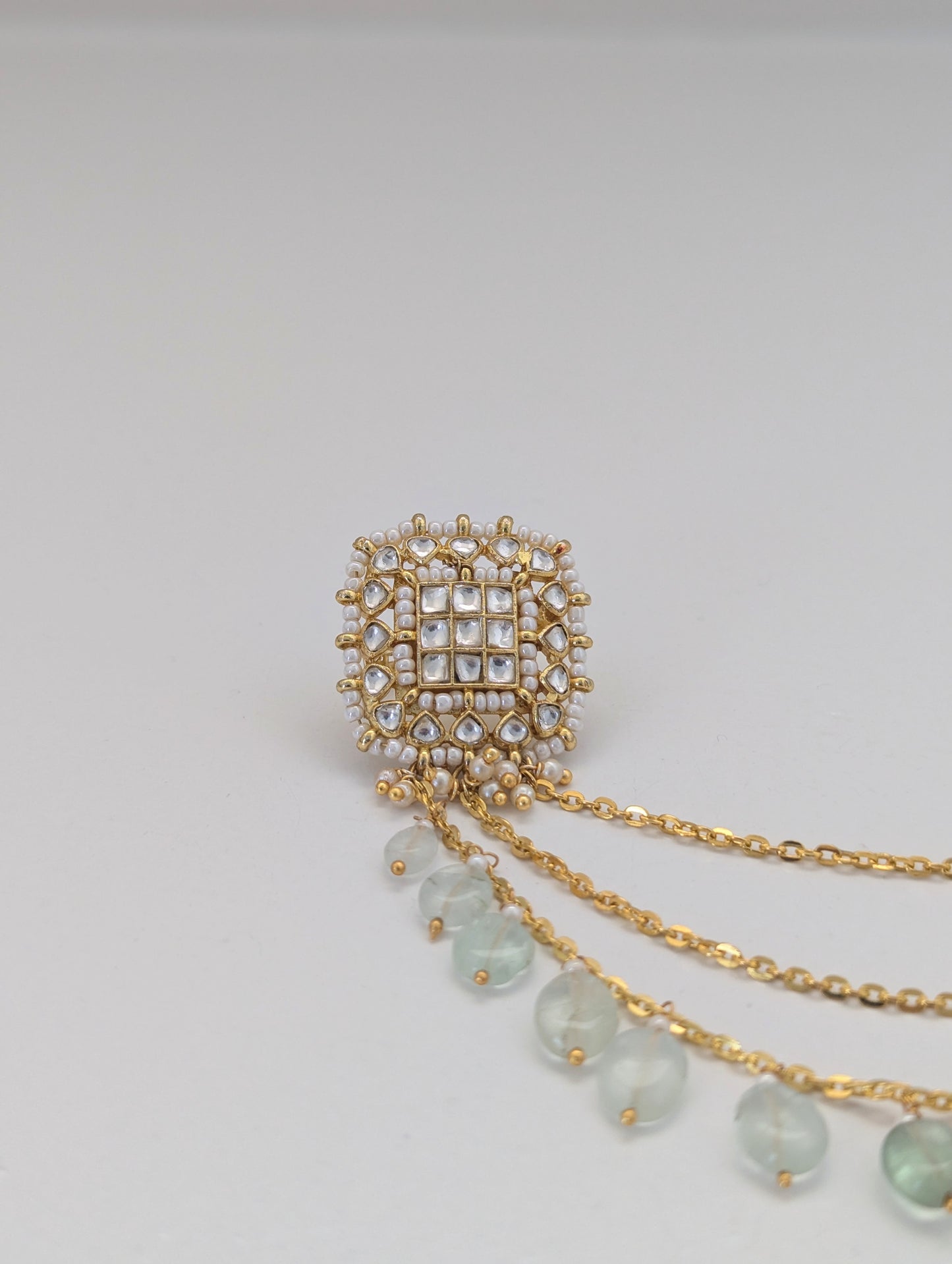 Statement Ring - Moon & Mint (Pearl & Mint)