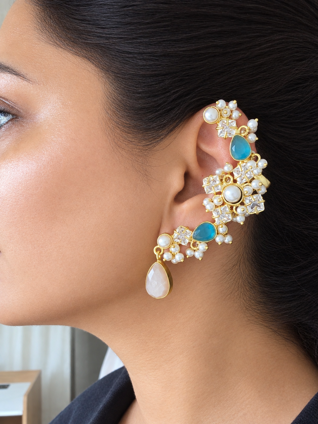 Les Fleur Collection - Aqua and Caramel