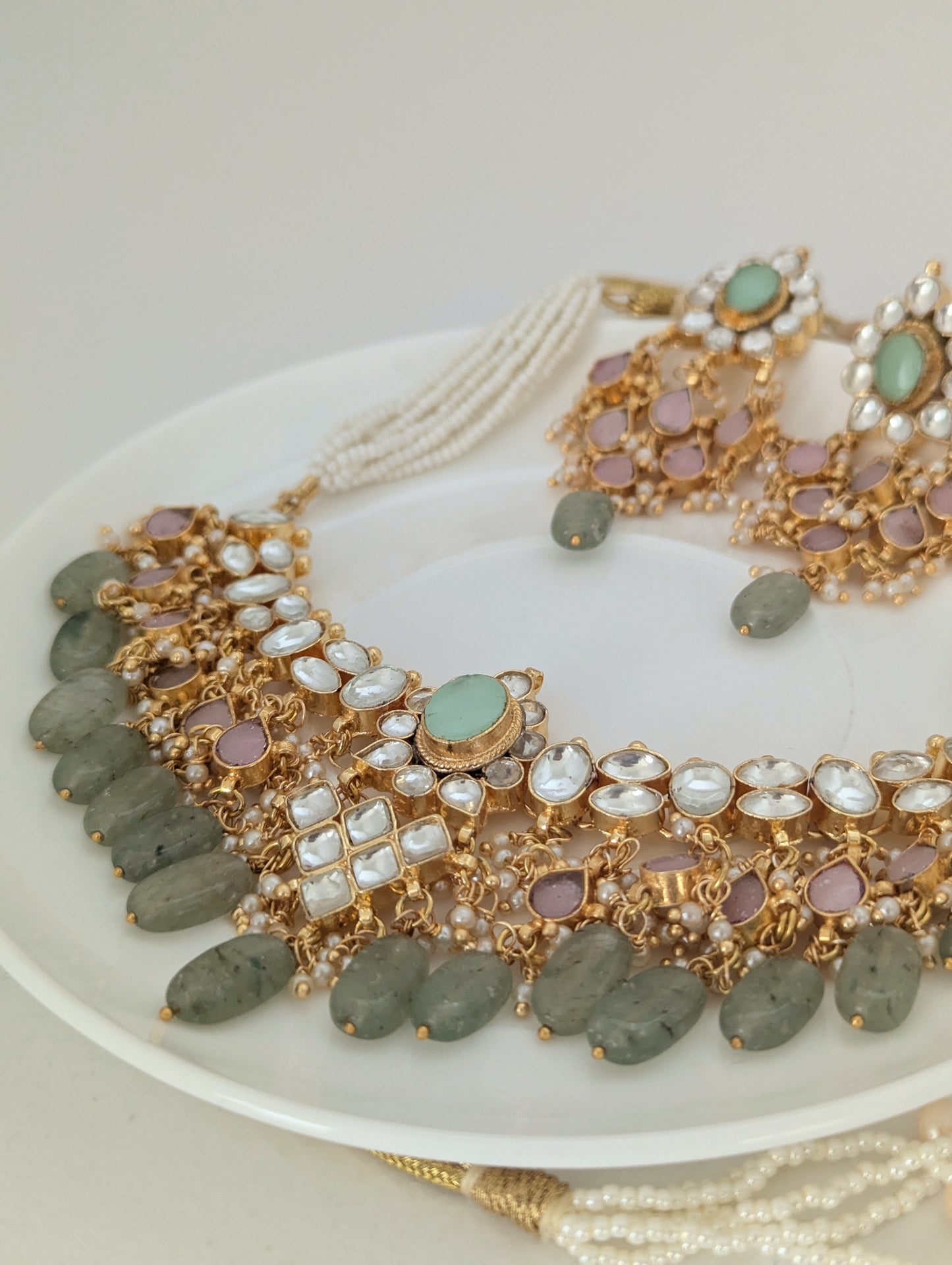 Pachi Kundan -  Gulbahaar Set 2.0 - Dark Green