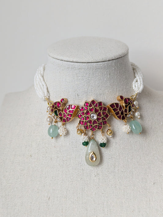 Gulabé Pachi Kundan Set