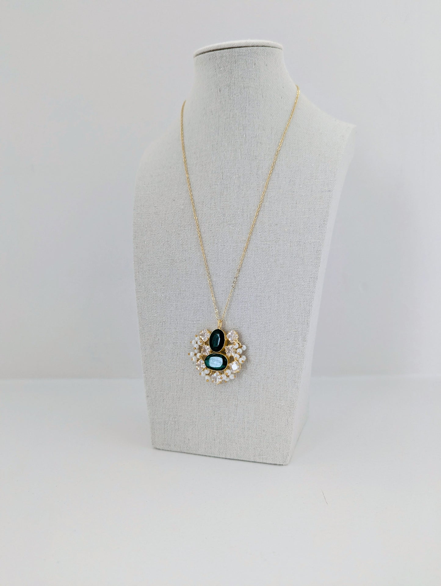 Pearl Veil Set - Dark Green