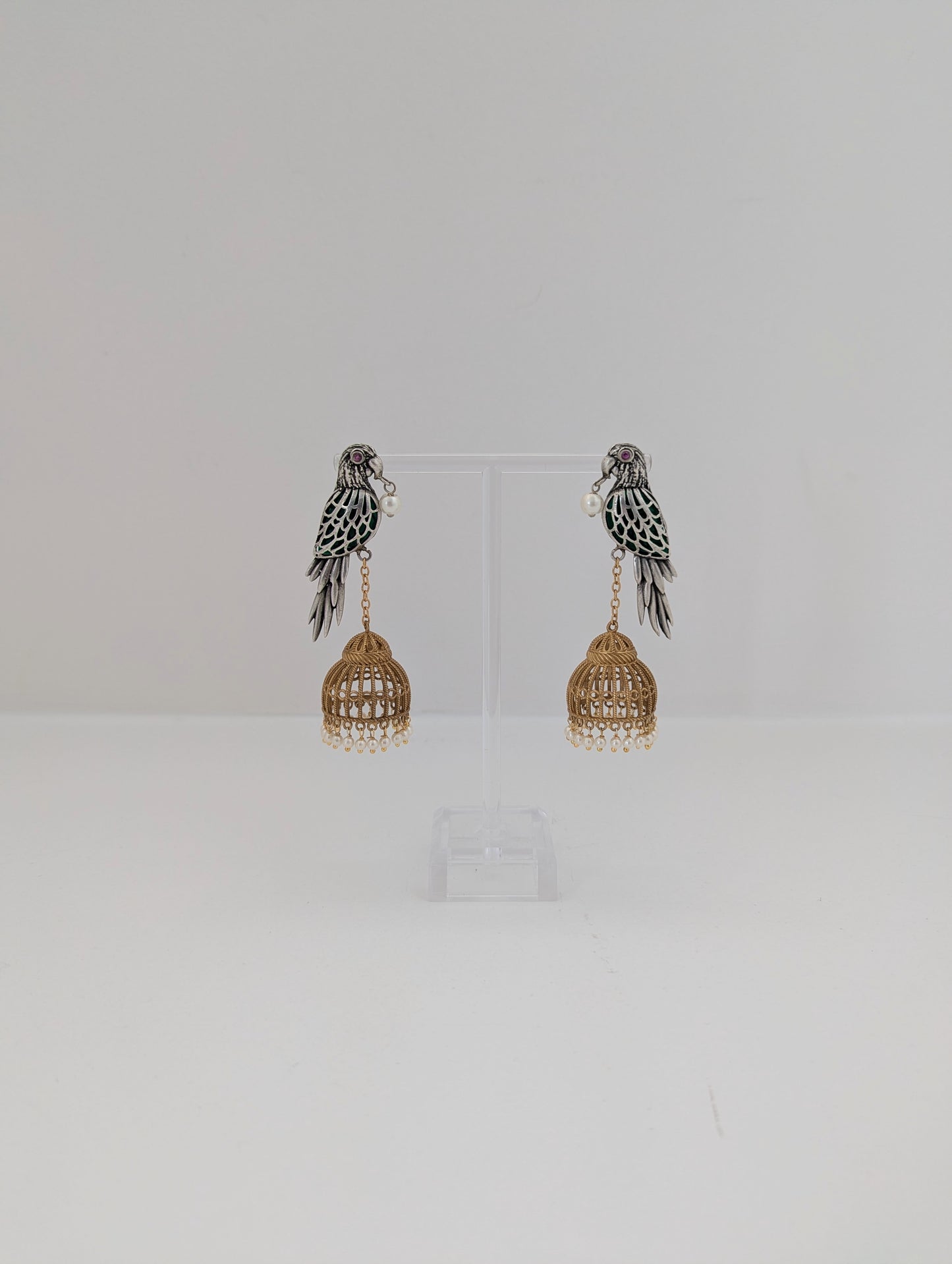 Royal Parrot Pearl Drops - Oxidized and Green