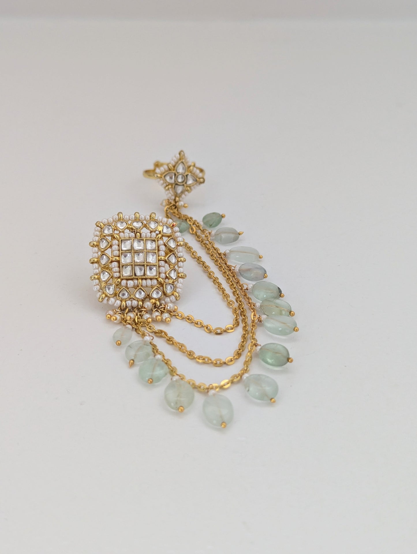 Statement Ring - Moon & Mint (Pearl & Mint)