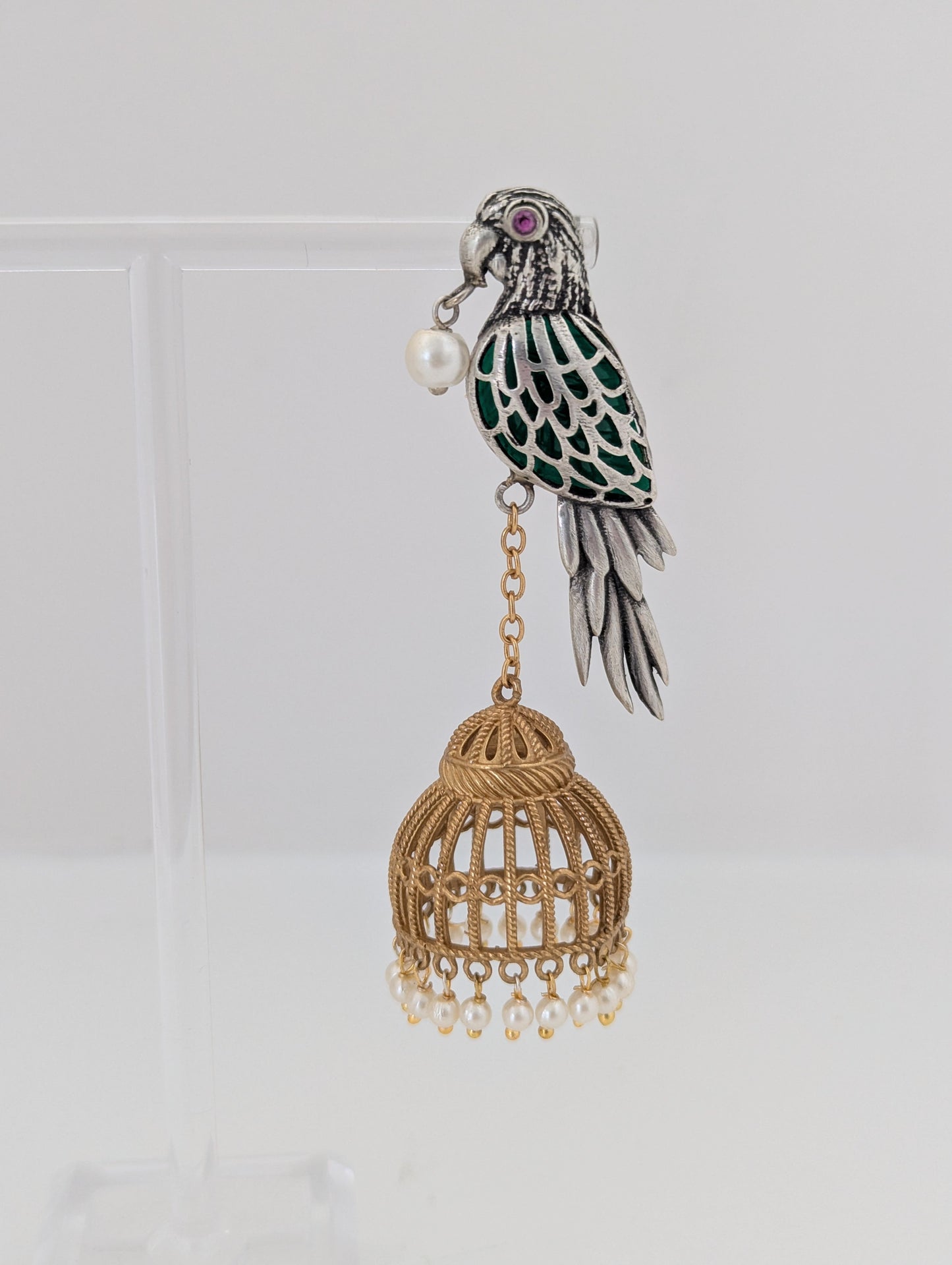 Royal Parrot Pearl Drops - Oxidized and Green